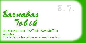 barnabas tobik business card